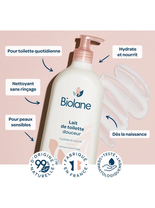 Lait de toilette douceur 750ml biolane - Kiabi