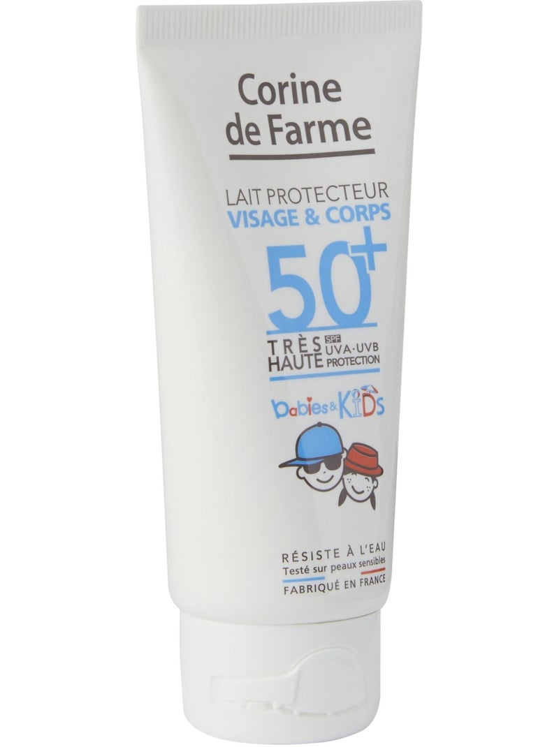 Lait protecteur visage et corps spf50+ babies & kids Blanc Multicolore - Kiabi