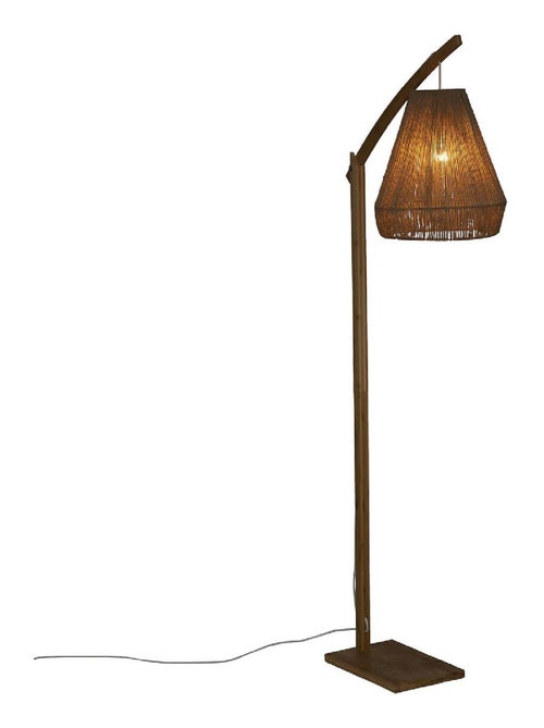 Lampadaire bohème bambou et corde - Kiabi