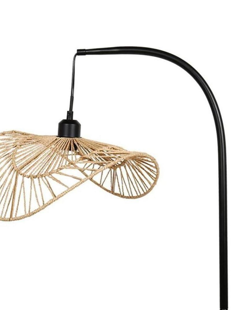 Lampadaire corde métal Ozana naturelle H150 Noir - Kiabi
