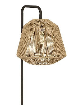 Lampadaire droit métal et cordes