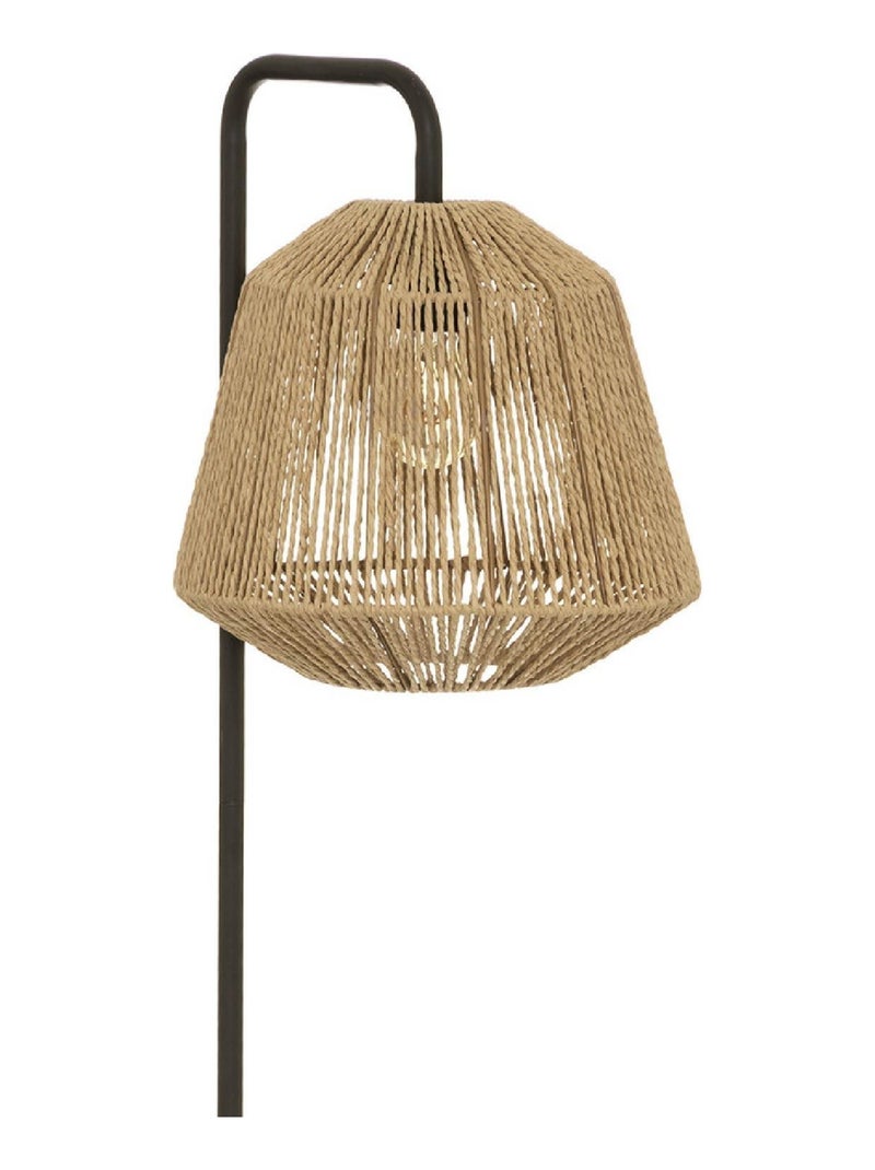 Lampadaire droit métal et cordes Beige - Kiabi
