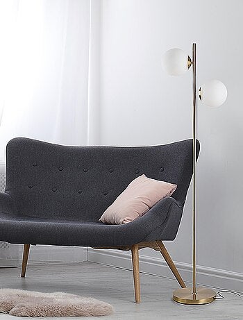 Lampadaire en métal 2 abat-jours