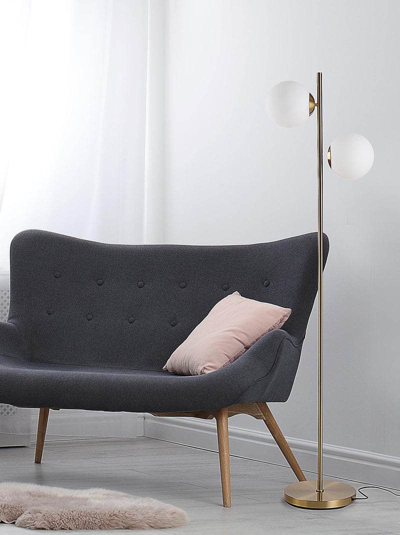 Lampadaire en métal 2 abat-jours Doré/or - Kiabi