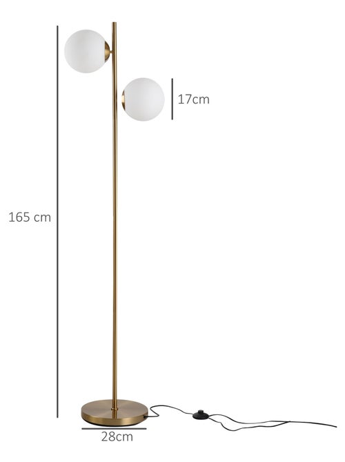 Lampadaire en métal 2 abat-jours - Kiabi