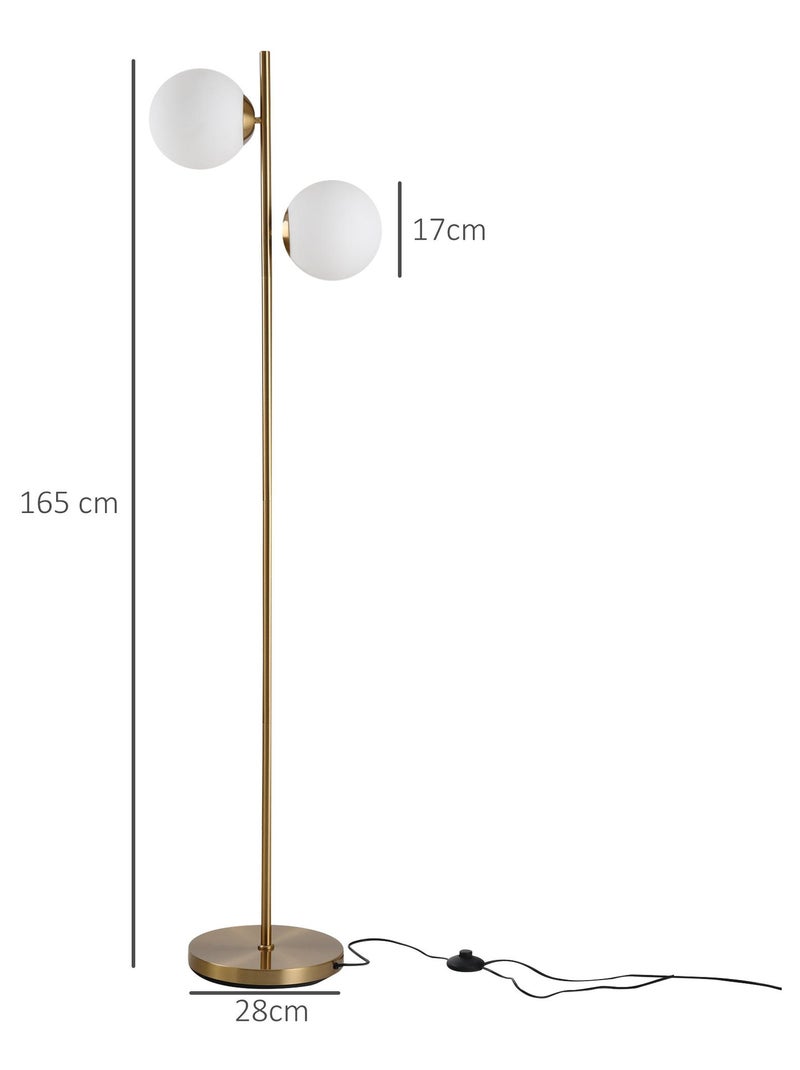 Lampadaire en métal 2 abat-jours Doré/or - Kiabi