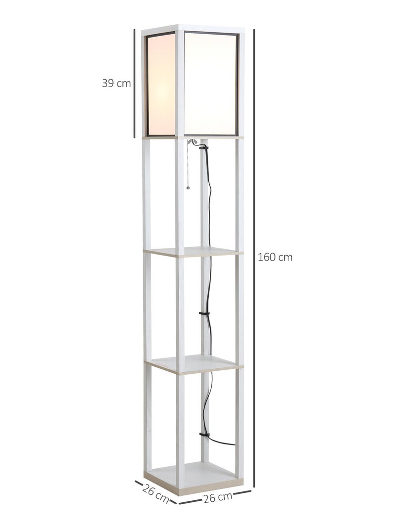 Lampadaire étagères Blanc - Kiabi