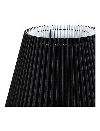 Lampadaire métal tissu noir Aurelia H143