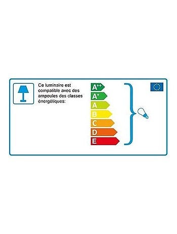 Lampadaire métal tissu noir Aurelia H143