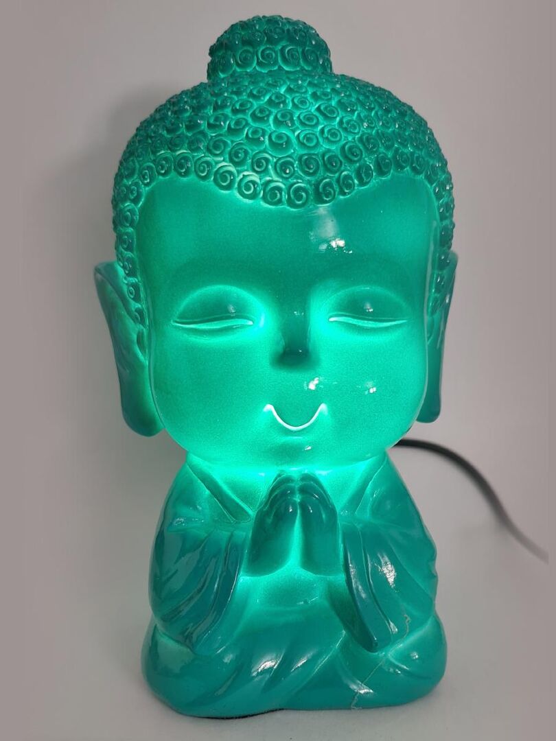 Lampe Buddha LED 8 Lumens Bleue 13cm – Veilleuse USB Zen Pour Déco Apaisante