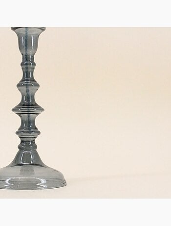 Lampe à huile chandelier en verre soufflé 32cm