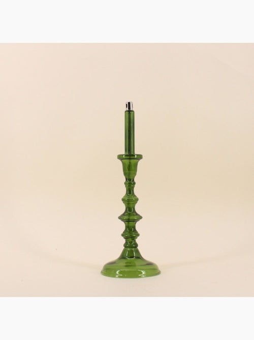 Lampe à huile chandelier en verre soufflé 32cm - Kiabi