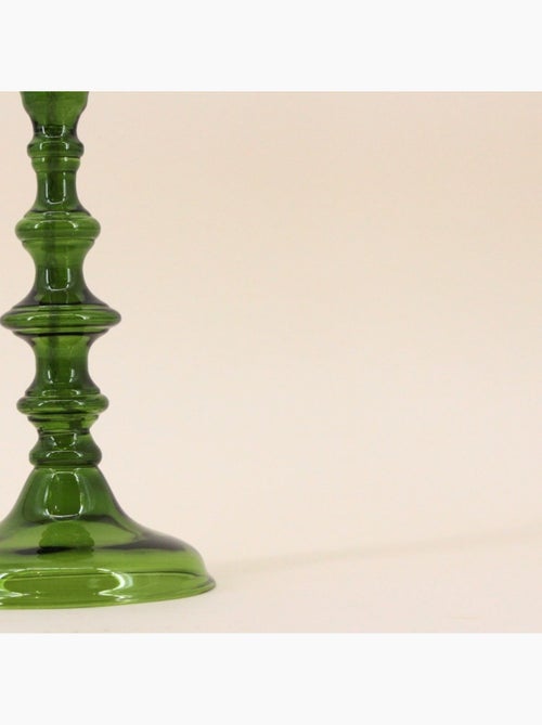 Lampe à huile chandelier en verre soufflé 32cm - Kiabi