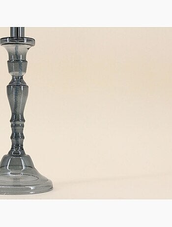 Lampe à huile chandelier en verre soufflé 34cm
