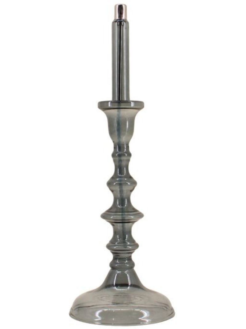 Lampe à huile chandelier en verre soufflé 34cm Gris - Kiabi