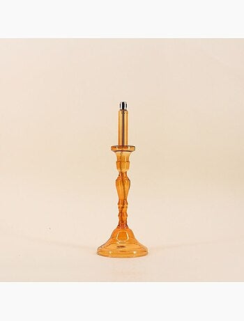 Lampe à huile chandelier en verre soufflé 34cm