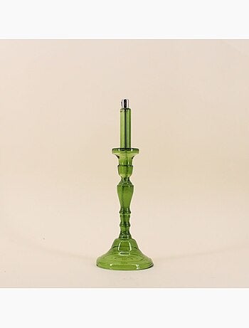 Lampe à huile chandelier en verre soufflé 34cm