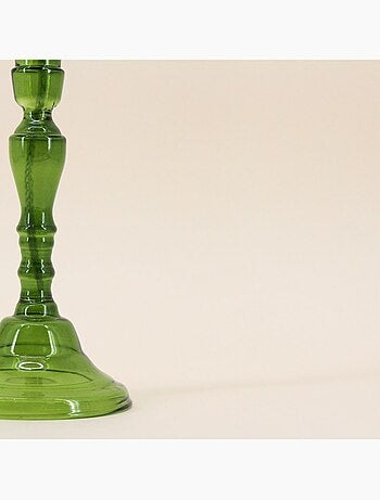 Lampe à huile chandelier en verre soufflé 34cm