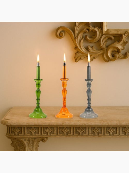 Lampe à huile chandelier en verre soufflé 34cm - Kiabi Lampe à huile chandelier en verre soufflé 34cm - Kiabi