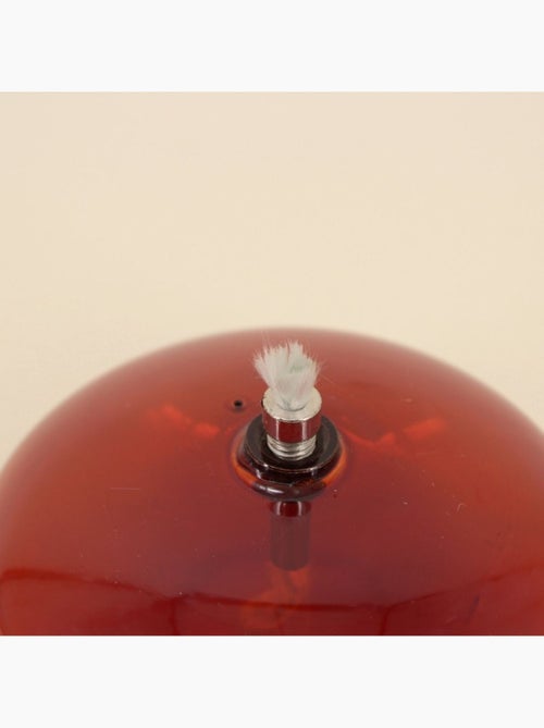 Lampe à huile ronde en verre soufflé bordeaux 10cm - Kiabi Lampe à huile ronde en verre soufflé bordeaux 10cm - Kiabi