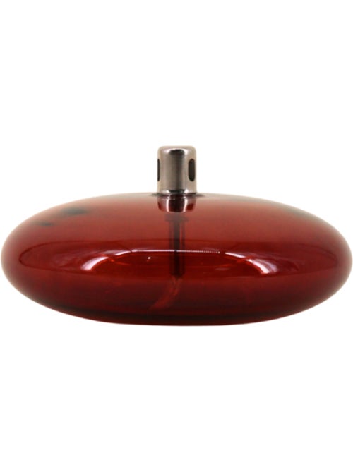 Lampe à huile ronde en verre soufflé bordeaux 18cm - Kiabi