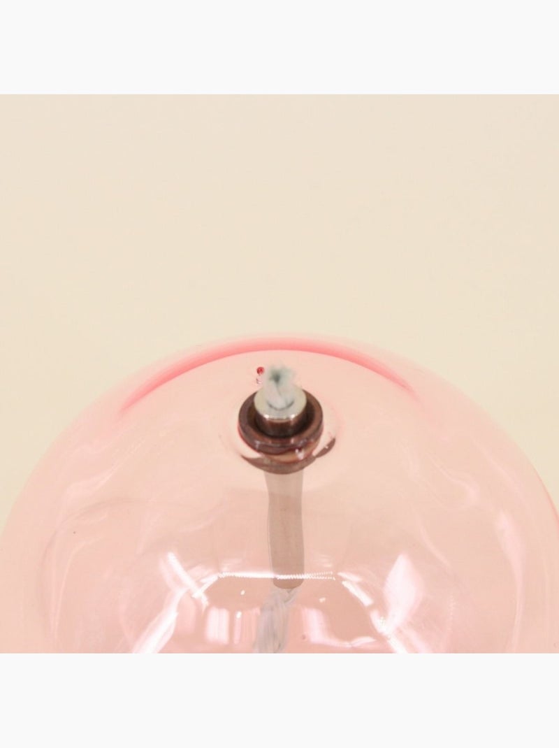 Lampe à huile sphère en verre soufflé rose 11cm Rose - Kiabi