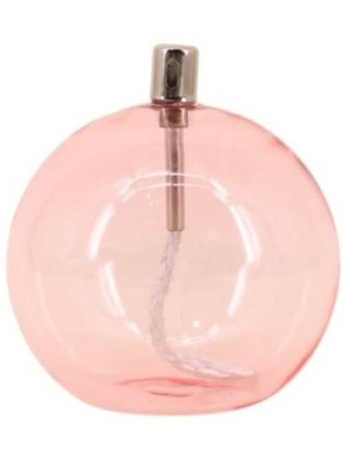 Lampe à huile sphère en verre soufflé rose 9cm - Kiabi