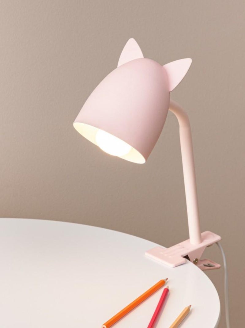 Lampe à pince Chat coloris rose Rose - Kiabi