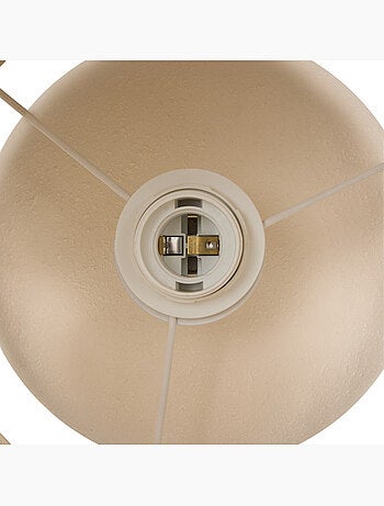 Lampe à poser abat-jour cylindrique base céramique obine