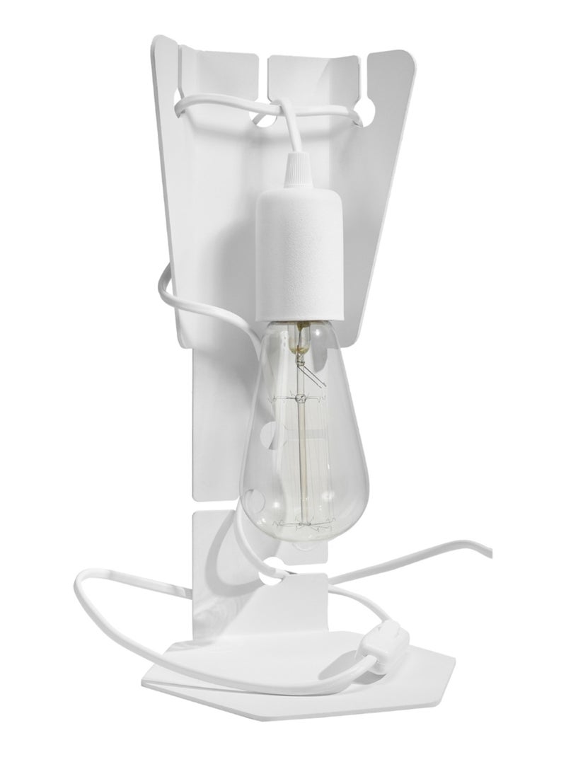 Lampe à poser Acier Blanc E27 1 Arby Blanc - Kiabi