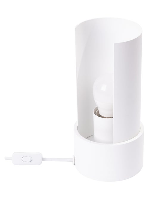 Lampe à poser Acier Blanc E27 1 Flash - Kiabi