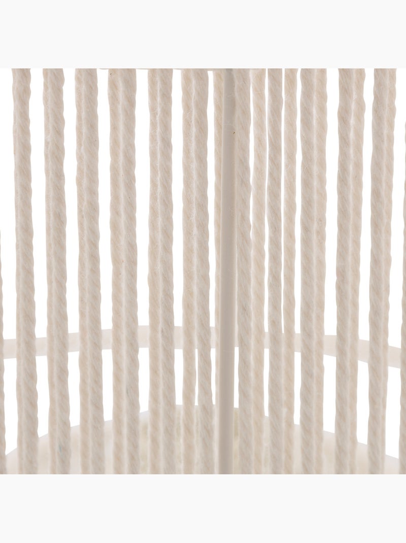 Lampe à poser acier coton MIRIA Blanc - Kiabi