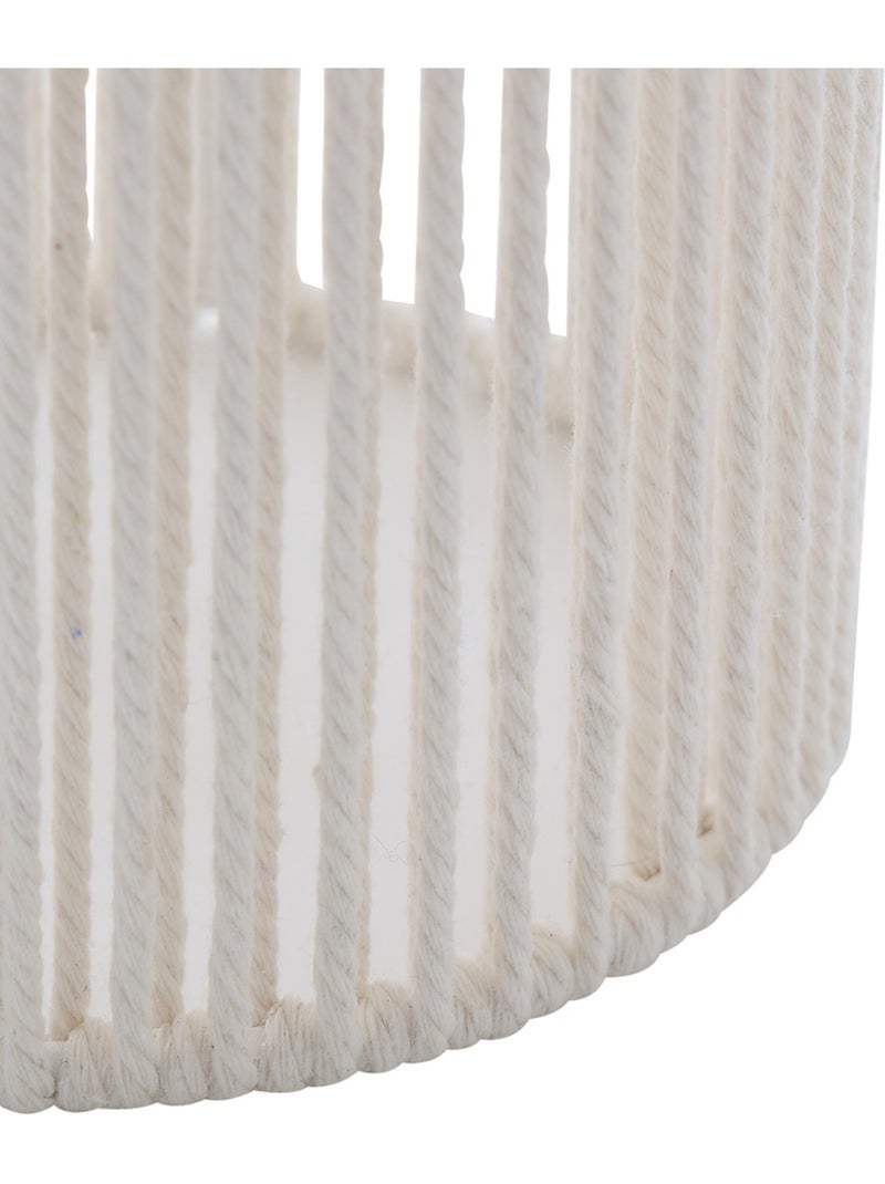 Lampe à poser acier coton MIRIA Blanc - Kiabi