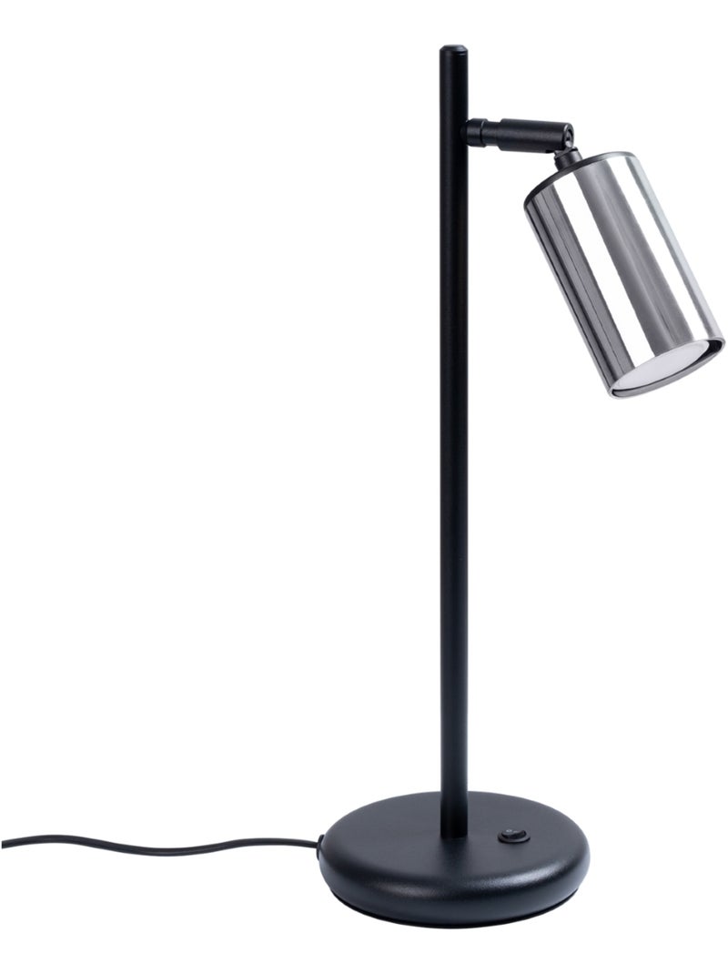 Lampe à poser Acier Noir/Chromé GU10 1 Winx Noir - Kiabi