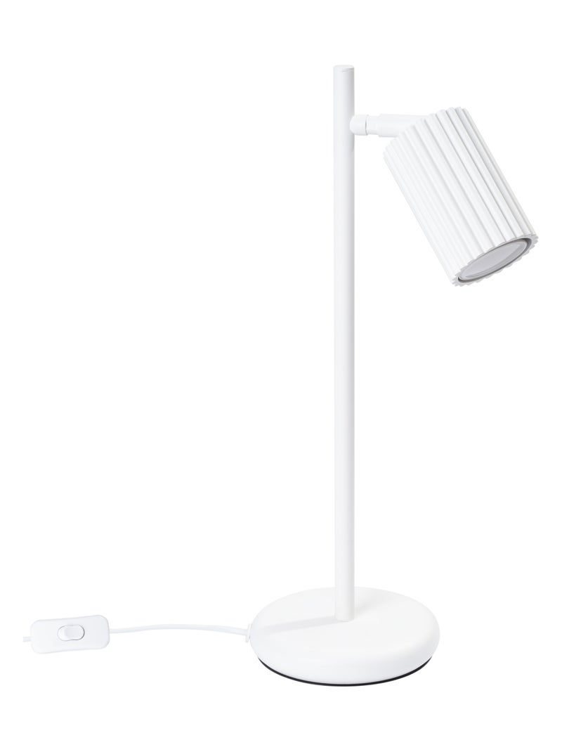 Lampe à poser Aluminium Blanc GU10 1 Karbon Blanc - Kiabi