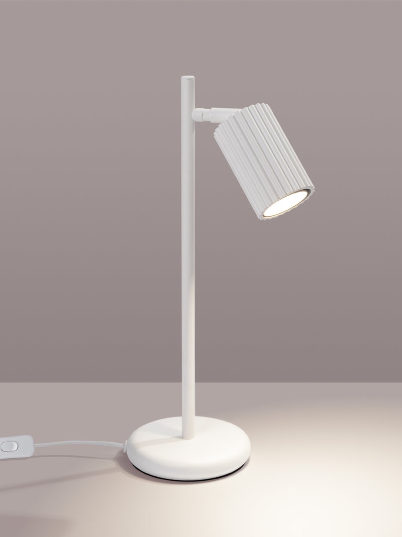 Lampe à poser Aluminium Blanc GU10 1 Karbon Blanc - Kiabi