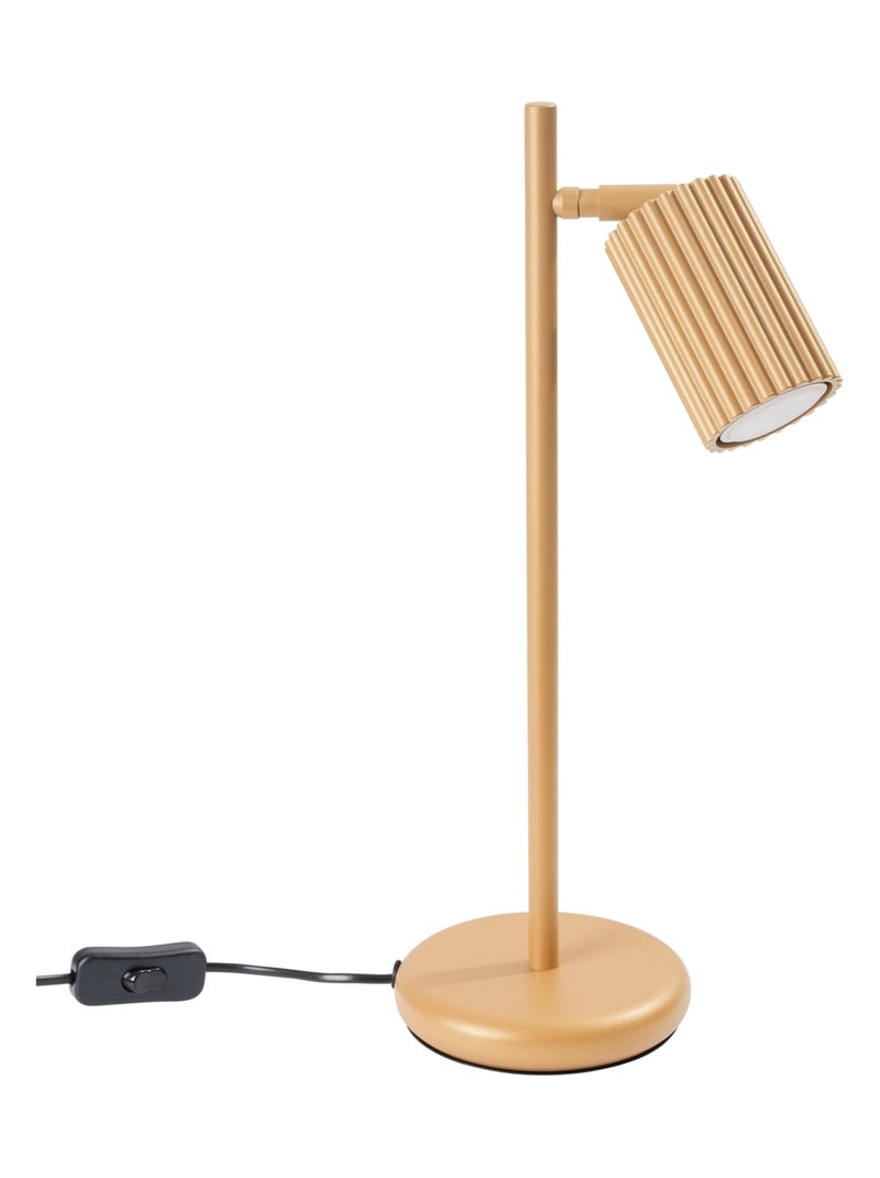 Lampe à poser Aluminium Doré GU10 1 Karbon Jaune - Kiabi