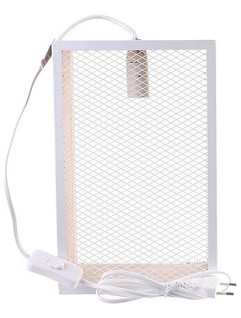 Lampe à poser avec cadre en bois Louise - H. 29 cm