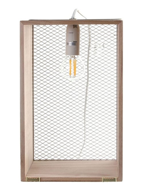 Lampe à poser avec cadre en bois LOUISE - Kiabi