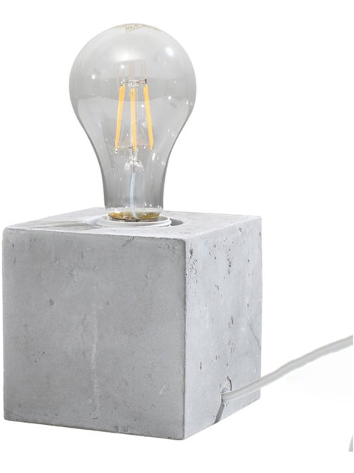 Lampe à poser Béton Gris E27 1 Ariz - Kiabi