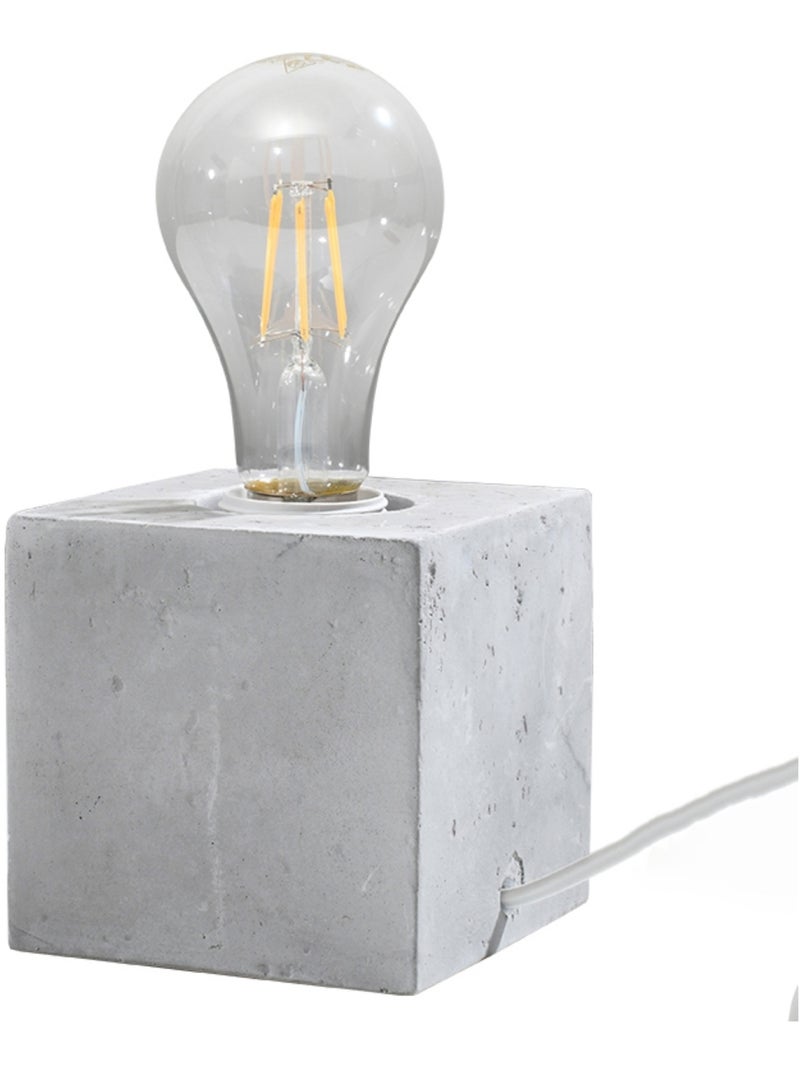 Lampe à poser Béton Gris E27 1 Ariz Gris - Kiabi