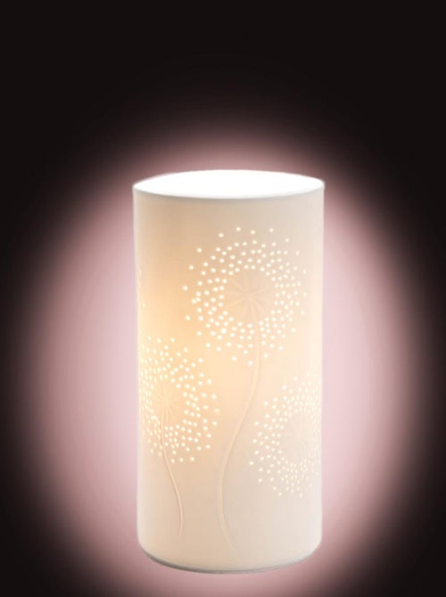 Lampe à poser blanche graminées - Kiabi