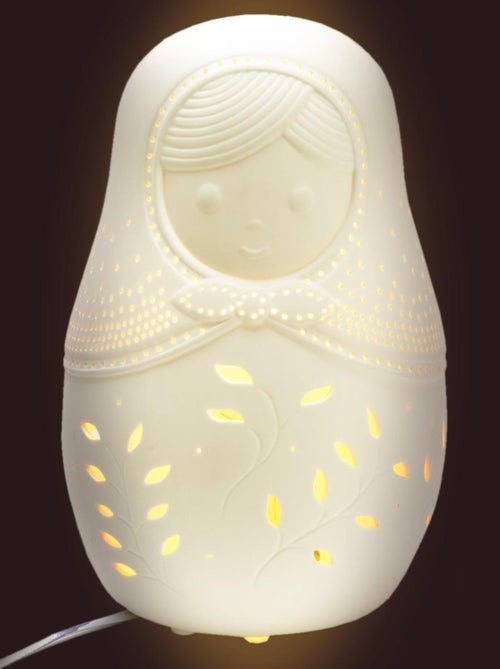 Lampe à poser blanche Poupée Russe - Kiabi