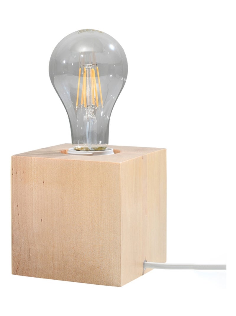 Lampe à poser Bois Bois Naturel E27 1 Ariz Marron - Kiabi