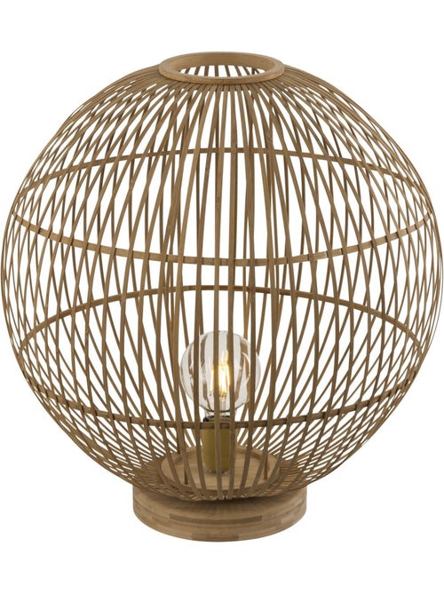 Lampe à poser boule en bambou grand modèle HILDEGARD - Kiabi