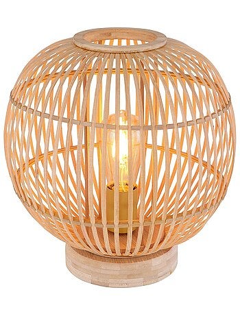 Lampe à poser boule en bambou petit modèle HILDEGARD
