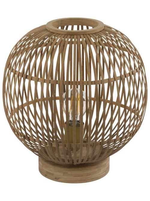 Lampe à poser boule en bambou petit modèle HILDEGARD - Kiabi Lampe à poser boule en bambou petit modèle HILDEGARD - Kiabi