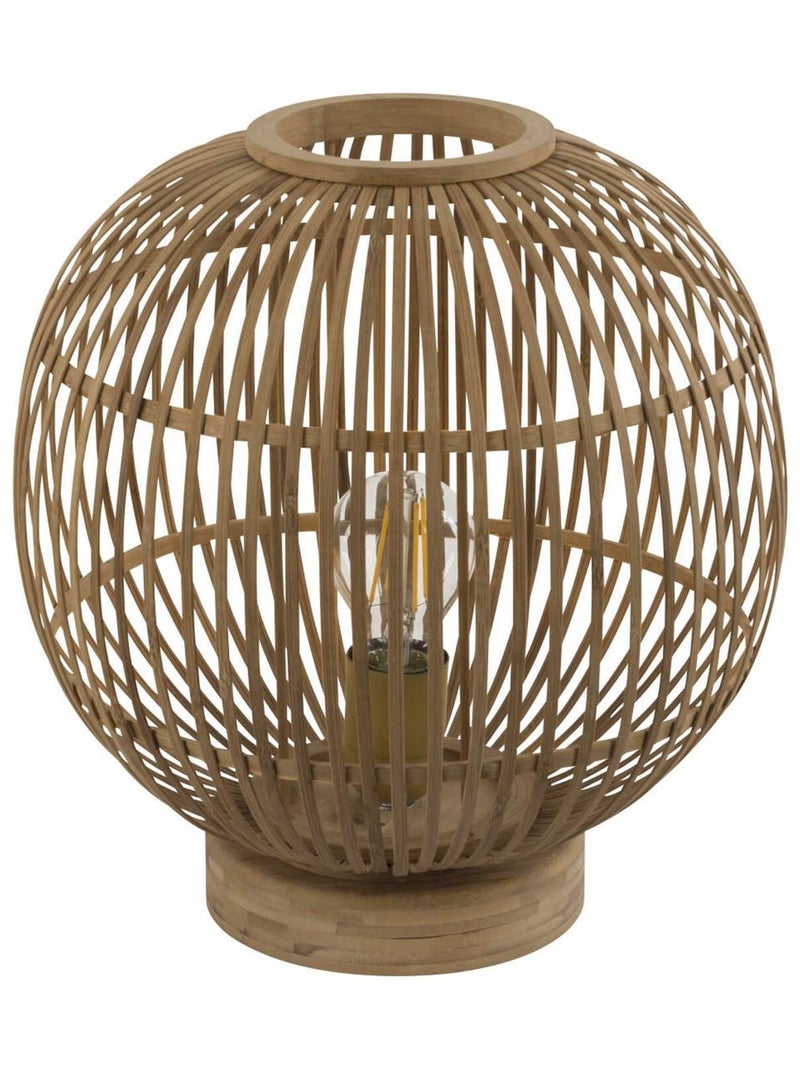 Lampe à poser boule en bambou petit modèle HILDEGARD Beige - Kiabi