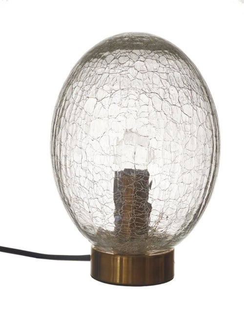 Lampe à poser boule en verre ciselé - Kiabi