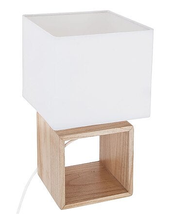 Lampe à poser carrée en bois POJO